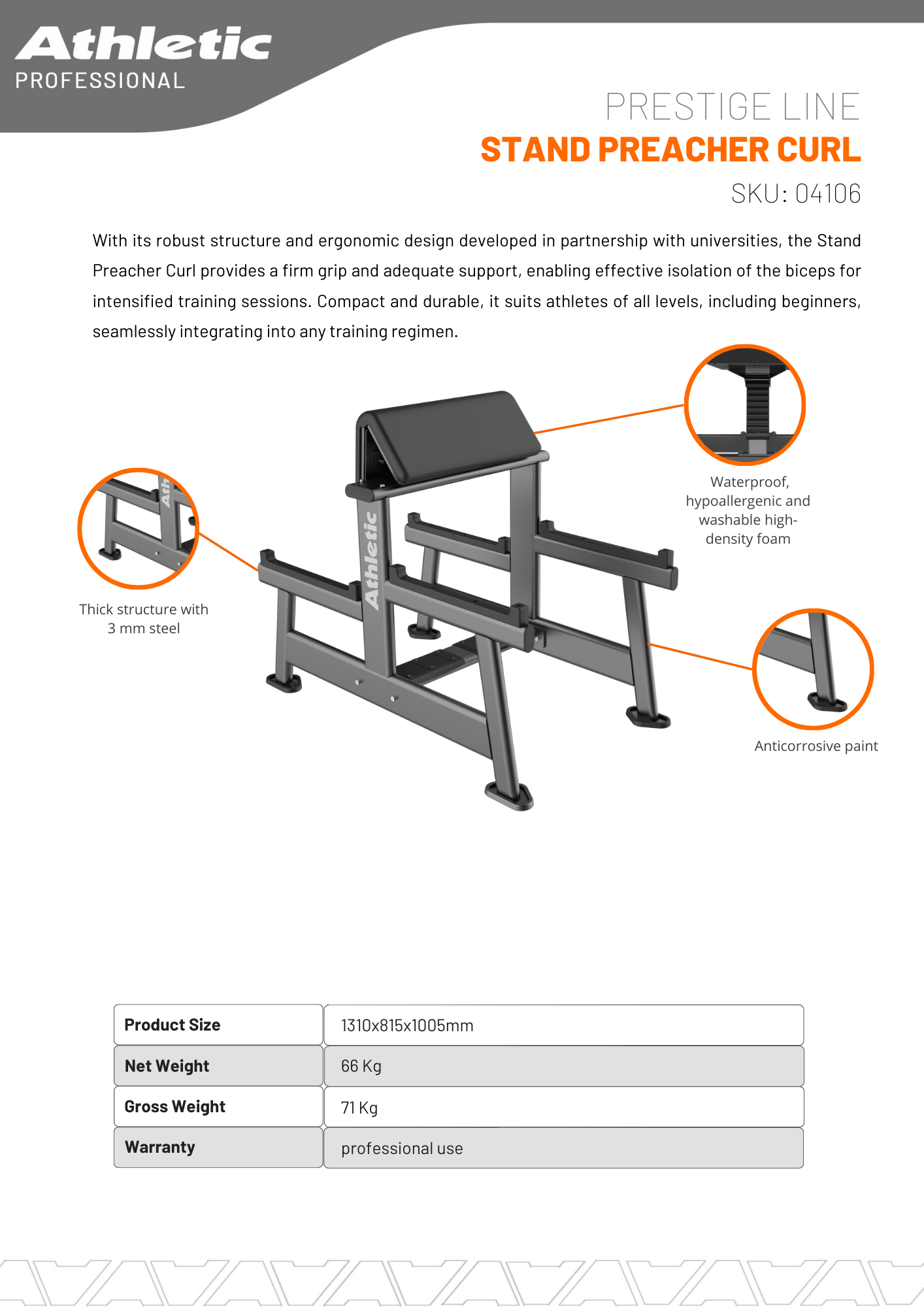 PRESTIGE LINE STAND PREACHER CURL